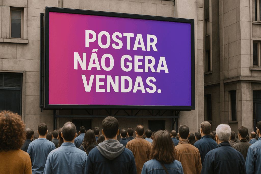 POSTAR NÃO GERA VENDAS